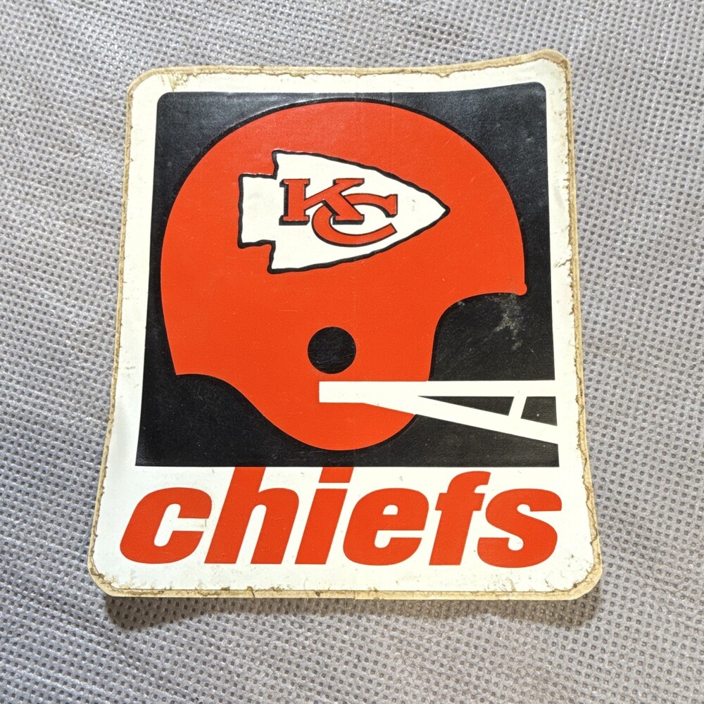 Kansas City Chiefs Vintage Football Helmet Logo Sticker
